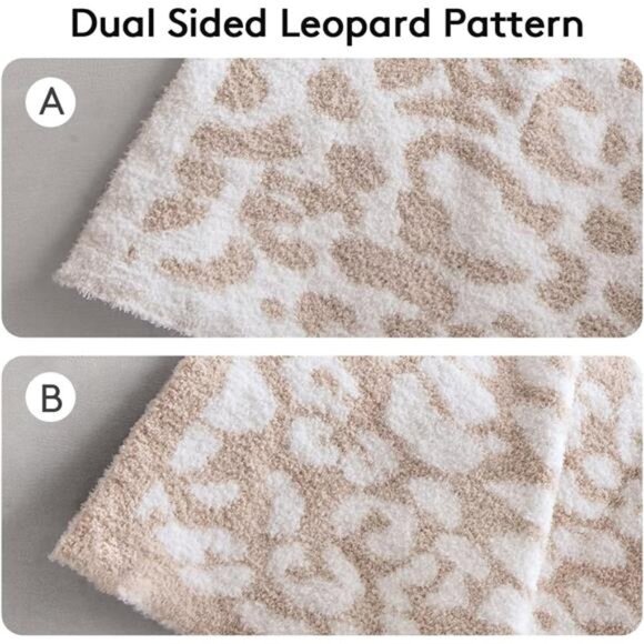 HOME Ultra Soft Leopard Throw Blanket (50x60 inches) Microfiber - Picture 3 of 7
